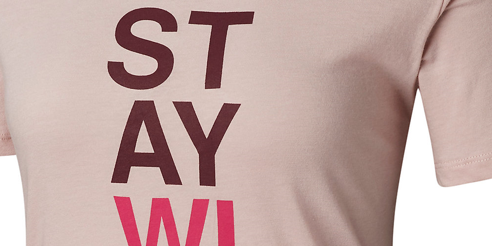 Columbia Women's Printed Short Sleeve Jewel Neck T-Shirt Active Wear Top Pink Size XS