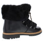INC International Concepts Women's Platform Fur Trim Comfort Pravale Round Toe Block Heel Lace up Snow Boots Black Size 6 M