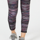 Ideology Women's Stretch Pocketed Moisture Wicking Ankle Length Striped Skinny Leggings Purple Size X-Small