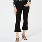 INC International Concepts Women's Double Ruffle Hem Curvy Ankle Jeans Black Size 2