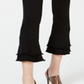 INC International Concepts Women's Double Ruffle Hem Curvy Ankle Jeans Black Size 2