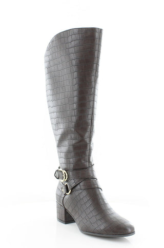 Lifestride Women's Oakley Wide Wide Calf Tall Boots Brown Size 9M