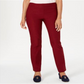 Charter Club Women's Cambridge Skinny Pull on Tummy Control Pants Red Size 8
