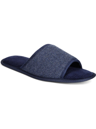 Gold Toe Mens Memory Foam Open-Toe Comfort Slippers Blue Size Small