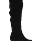 Bar III Womens Edina Faux Suede Slouchy Mid-Calf Boots Black 5 Medium