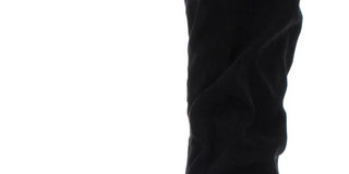 Bar III Womens Edina Faux Suede Slouchy Mid-Calf Boots Black 5 Medium