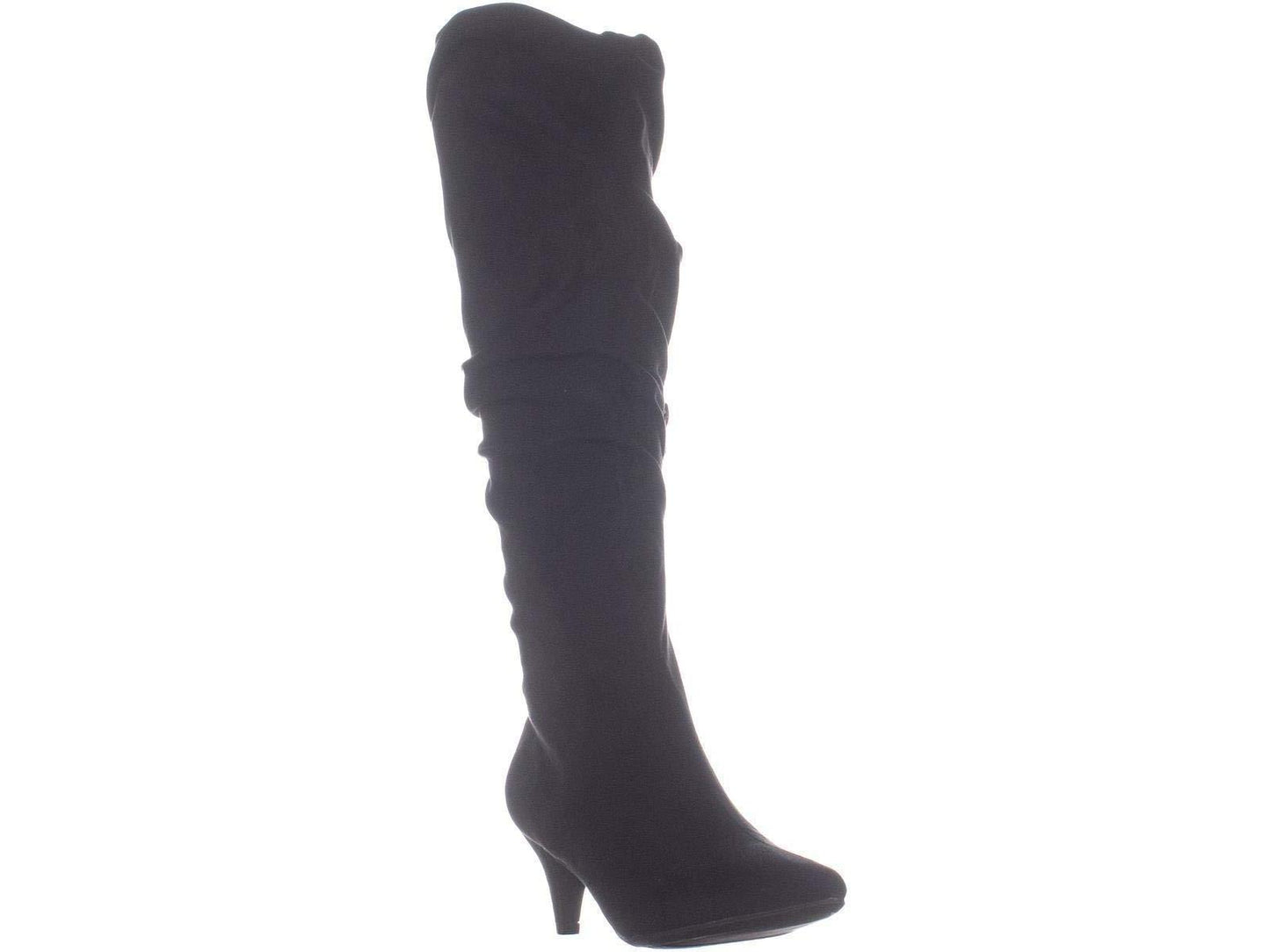 Bar III Womens Edina Faux Suede Slouchy Mid-Calf Boots Black 5 Medium