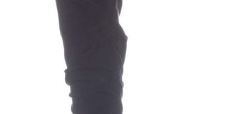 Bar III Womens Edina Faux Suede Slouchy Mid-Calf Boots Black 5 Medium