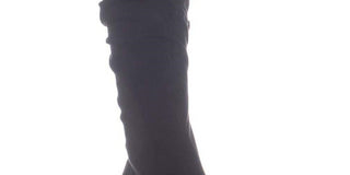 Bar III Womens Edina Faux Suede Slouchy Mid-Calf Boots Black 5 Medium