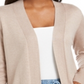 Karen Scott Women's Open Front Pocket Cardigan Brown Size Medium