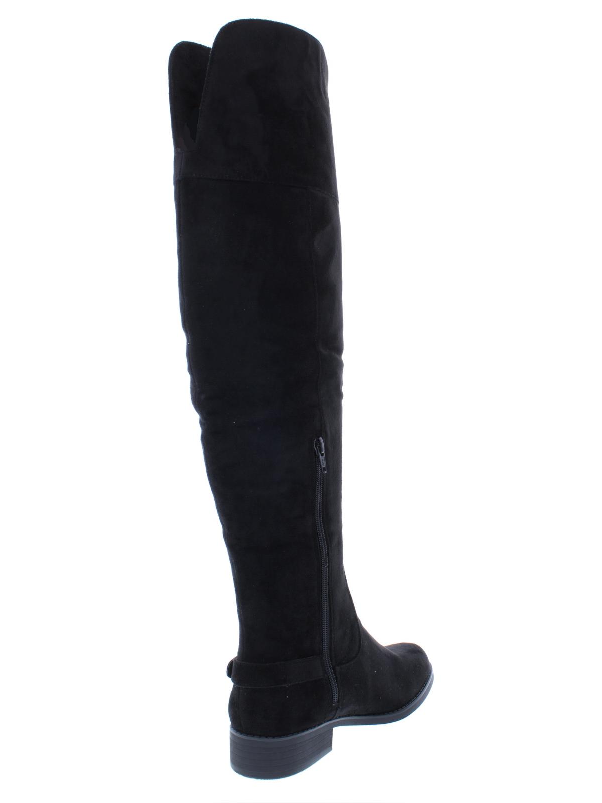 American Rag Womens Adarra Faux Suede Over-the-Knee Boots Black 5 Medium