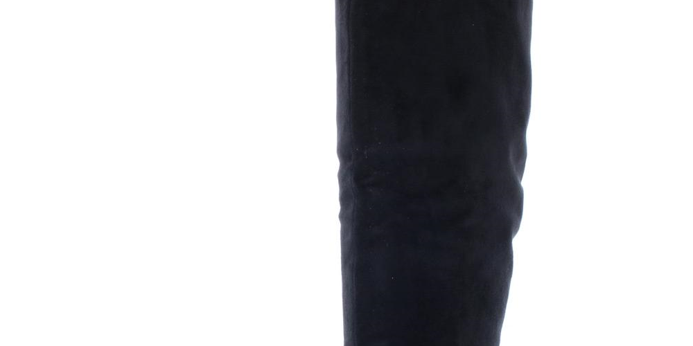 American Rag Womens Adarra Faux Suede Over-the-Knee Boots Black 5 Medium