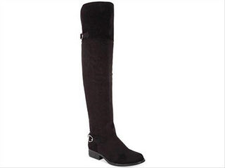 American Rag Womens Adarra Faux Suede Over-the-Knee Boots Black 5 Medium