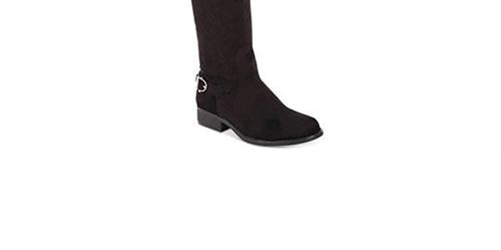 American Rag Womens Adarra Faux Suede Over-the-Knee Boots Black 5 Medium