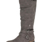 American Rag Womens Brinley Faux Leather Knee-High Riding Boots Gray Size 6 M