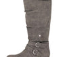 American Rag Womens Brinley Faux Leather Knee-High Riding Boots Gray Size 6 M