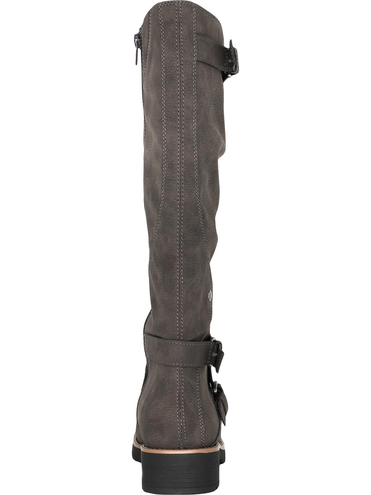 American Rag Womens Brinley Faux Leather Knee-High Riding Boots Gray Size 6 M