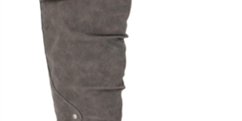 American Rag Womens Brinley Faux Leather Knee-High Riding Boots Gray Size 6 M