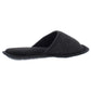 Gold Toe Mens Open Toe Memory Foam Slide Slippers Black Size Small