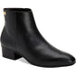 Calvin Klein Women's Jipsy Ankle Boots Leather Block Heel Black Size 6