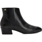 Calvin Klein Women's Jipsy Ankle Boots Leather Block Heel Black Size 6