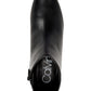Calvin Klein Women's Jipsy Ankle Boots Leather Block Heel Black Size 6