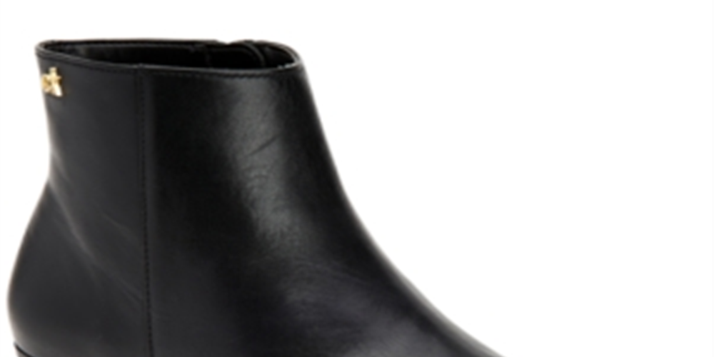 Calvin Klein Women's Jipsy Ankle Boots Leather Block Heel Black Size 6