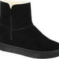 Journee Collection Women's Stitch Detailing Fur Trim Stelly Round Toe Platform Zip up Snow Boots Black Size 7 M