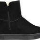 Journee Collection Women's Stitch Detailing Fur Trim Stelly Round Toe Platform Zip up Snow Boots Black Size 7 M