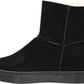 Journee Collection Women's Stitch Detailing Fur Trim Stelly Round Toe Platform Zip up Snow Boots Black Size 7 M