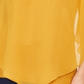 JM Collection Women's Asymmetrical Chiffon Top Yellow Size Small