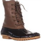 Sporto Women's Ariel Faux Leather Ankle Rain Boots Brown Size 8.5 M