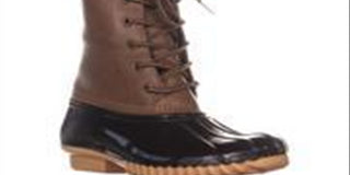 Sporto Women's Ariel Faux Leather Ankle Rain Boots Brown Size 8.5 M