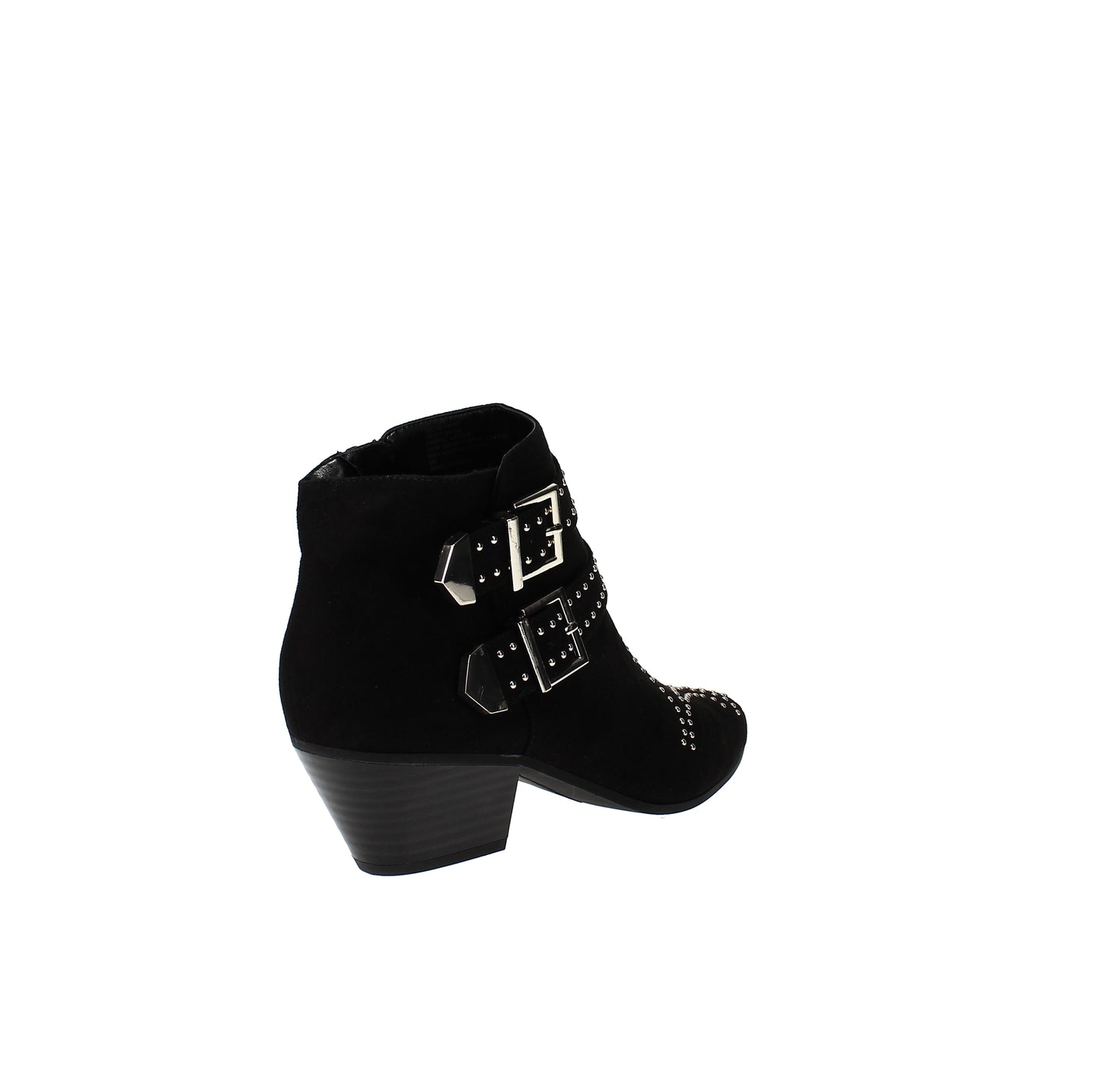 Inc Womens Black Studded Comfort Buckle Accent Cushioned Iliana Almond Toe Block Heel Zip-up Booties 6 M