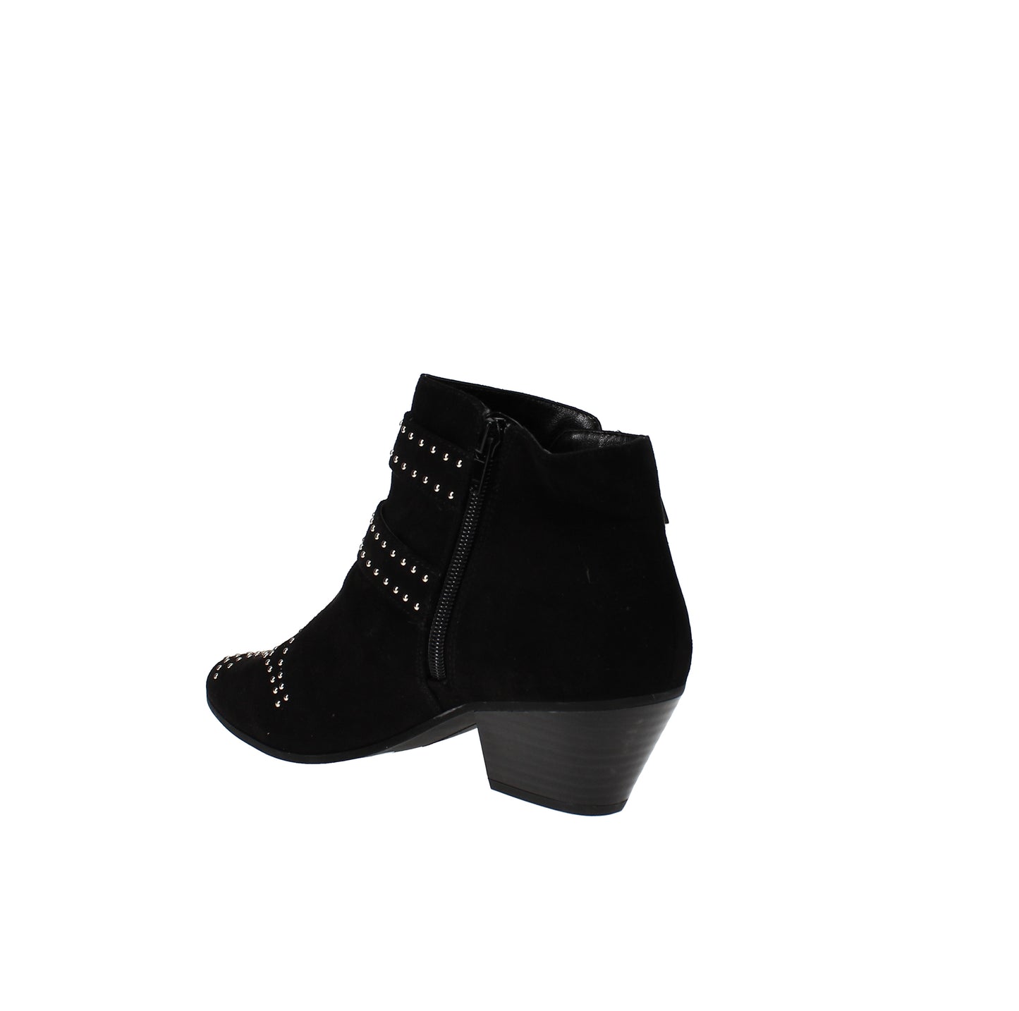 Inc Womens Black Studded Comfort Buckle Accent Cushioned Iliana Almond Toe Block Heel Zip-up Booties 6 M