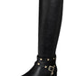 Thalia Sodi Women's Vallie Leather Closed Toe Knee High Fashion Boots Black Size 8.5W