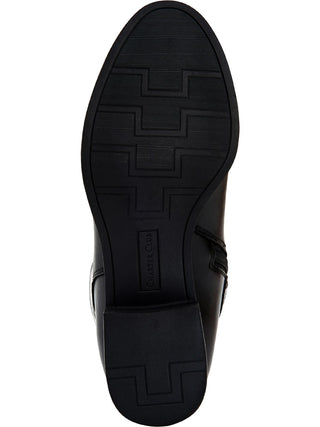 Charter Club Women's Shoes Jeanolal Leather Closed Toe Knee High Riding Boots Black Size 7 M