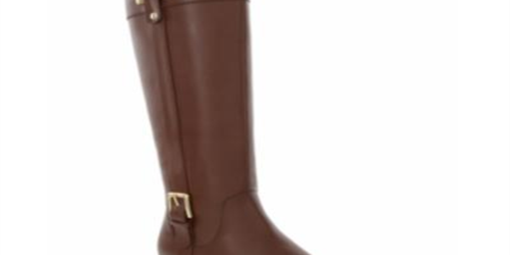 Karen Scott Women's Deliee2 Riding Boots Brown Size 9.5M