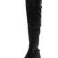 American Rag Women's Adarra Wide Calf Over the Knee Boots Smooth Black Size 8 M