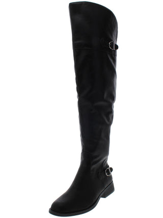 American Rag Women's Adarra Wide Calf Over the Knee Boots Smooth Black Size 8 M