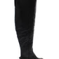 American Rag Women's Adarra Wide Calf Over the Knee Boots Smooth Black Size 8 M