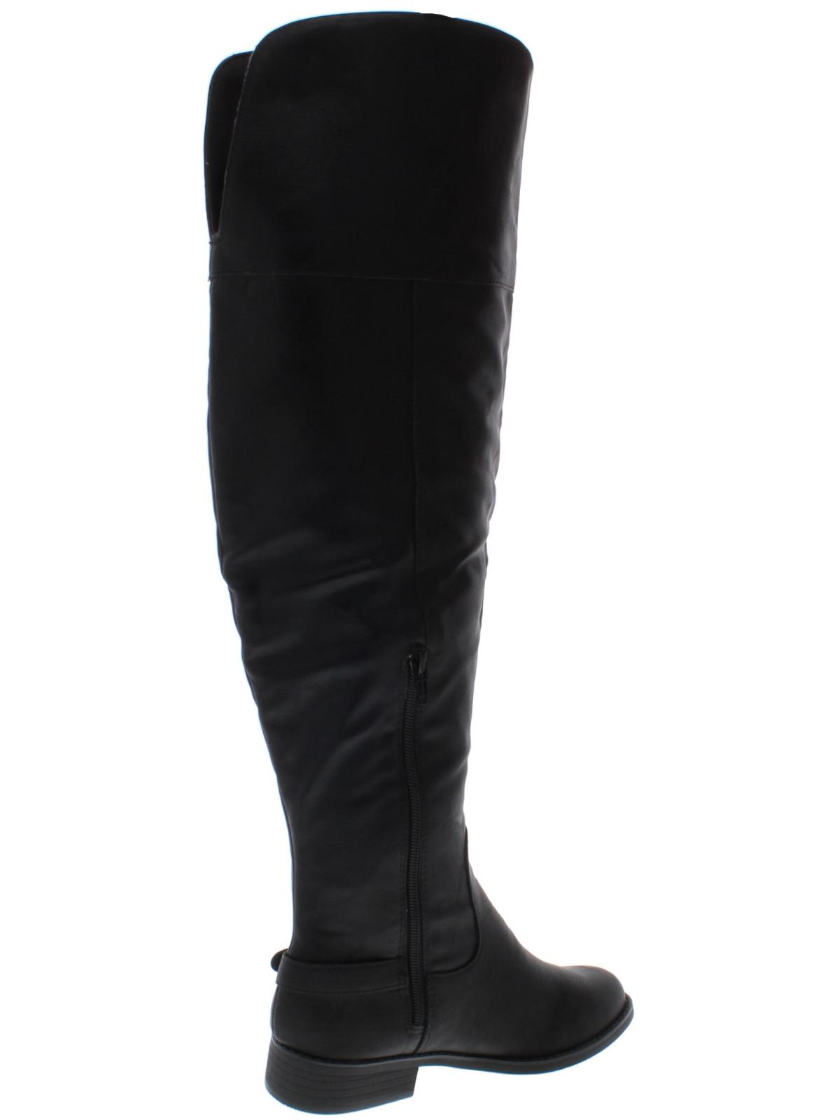 American Rag Women's Adarra Wide Calf Over the Knee Boots Smooth Black Size 8 M