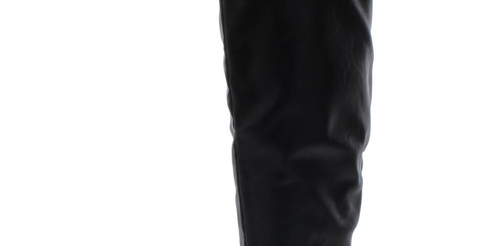 American Rag Women's Adarra Wide Calf Over the Knee Boots Smooth Black Size 8 M