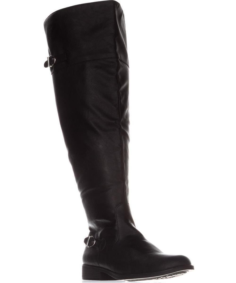 American Rag Women's Adarra Wide Calf Over the Knee Boots Smooth Black Size 8 M