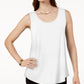 JM Collection Women's Scoop Neck Tank Top White Size Petite Small