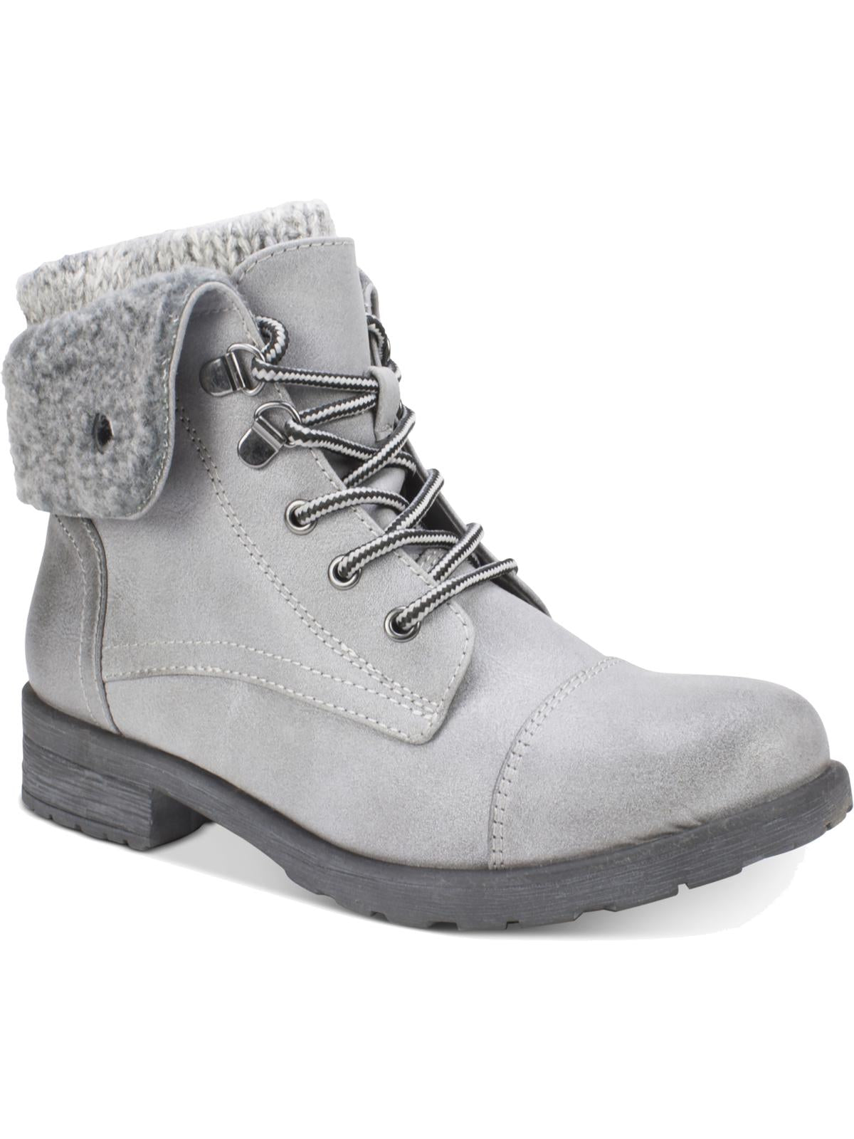 White Mountain Women's Sandro Lace up Boots Light Grey Size 6