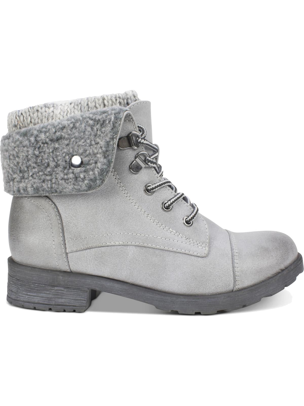White Mountain Women's Sandro Lace up Boots Light Grey Size 6
