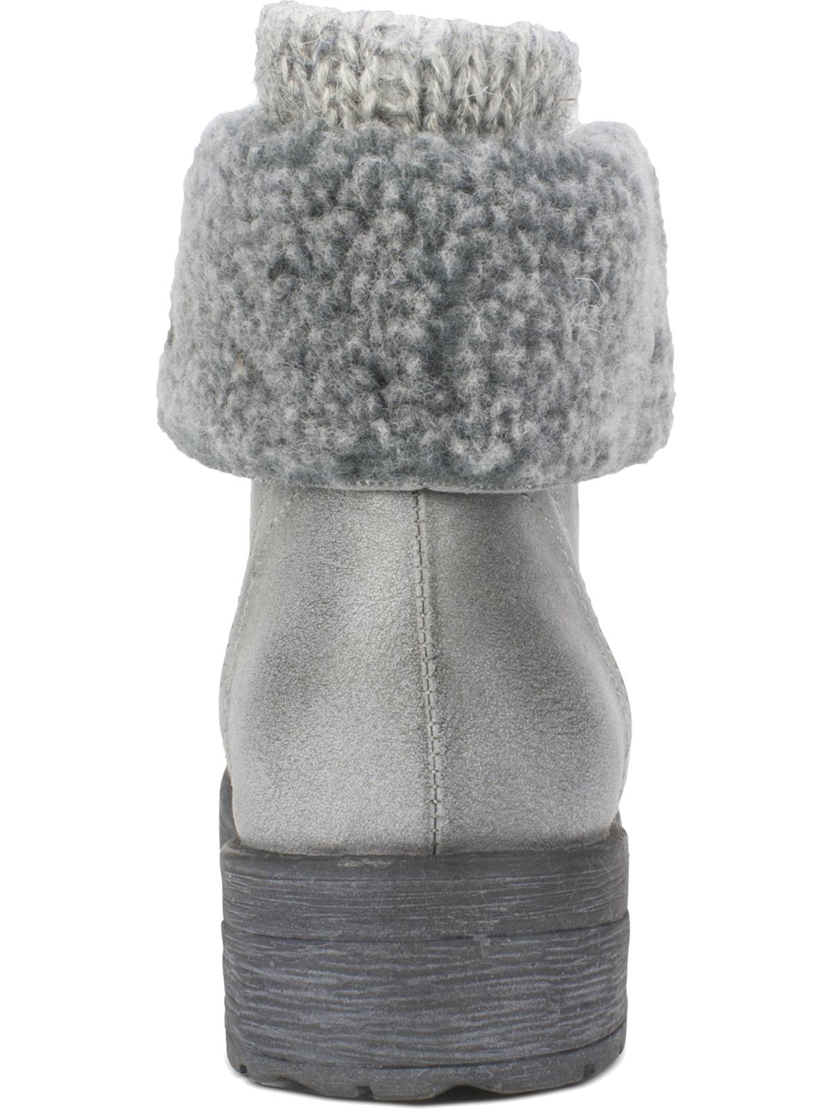 White Mountain Women's Sandro Lace up Boots Light Grey Size 6