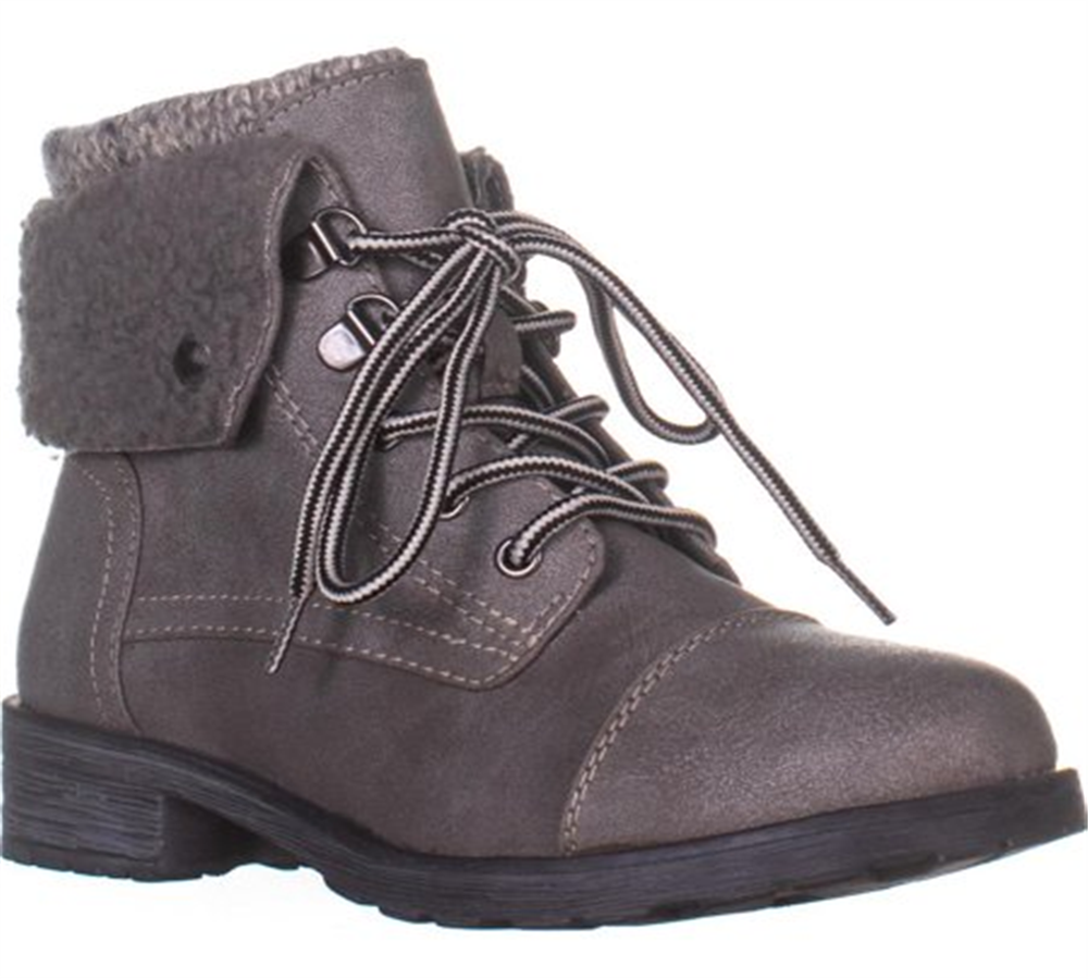 White Mountain Women's Sandro Lace up Boots Light Grey Size 6