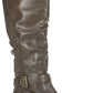 White Mountain Women's  Liona Tall Knee High Boot Brown Burnished Smooth PU 5.5 M Brown Size 5.5 M
